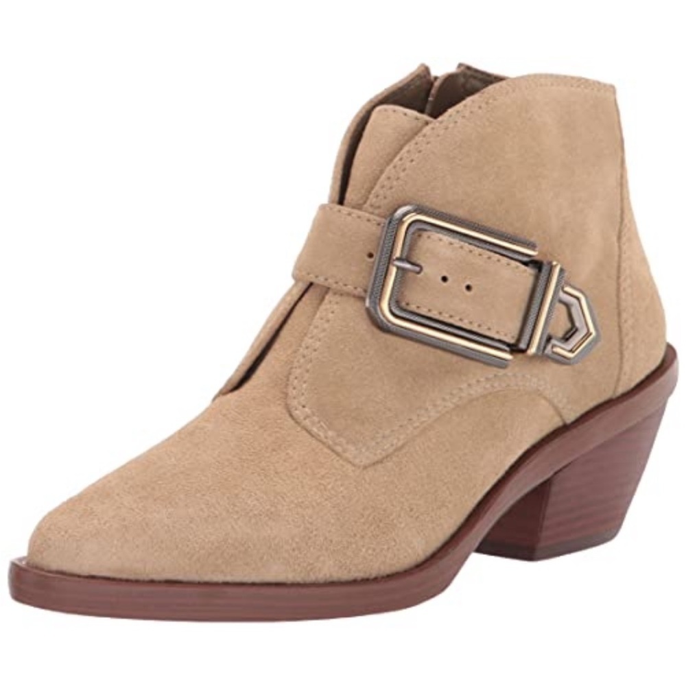 Vince Camuto Ashena Suede Western Buckle Booties size 9 new - Picture 4 of 6